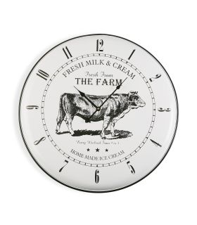 Reloj Pared Metal Redondo 61x4x61 - Reloj deco de pared redondo con imagen de vaca.Ancho: 5 cm.Alto: 61.5 cm.Peso: 1.7 kg.Metal y madera Mdf. - 39,00 €