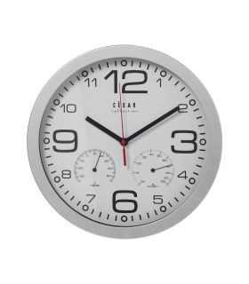 Reloj Pared Blanco Acrílico Termómetro Higrómetro 30x4x30 - Reloj de pared redondo de blanco con números grandes y contador negro. Incorpora Termómetro e Higrómetro.Medidas: 30x4x30 cmReferencia: 7874 - 19,00 €
