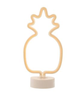 Lámpara Sobremesa Darek Piña Neón Amarillo 16,5x10x32,5 - Lámpara de sobremesa de neón color amarillo con forma de piña.✓ Material: pp+pvc. ✓ Medidas: 16,5x10x32,5 cm. ✓ 3xaa pilas no incluidas.Referencia: 14575 - 9,00 €