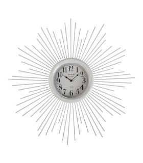 Reloj Pared Barillas Metal Blanco 68x6.5x68 - Reloj de pared color blanco con varillas de metal, minutero negro.✓ Material: metal, mdf.✓ Color: blanco.✓ Altura: 68 cm.✓ Fondo: 6,5 cm.✓ Ancho: 68 cm.✓ Peso: 1,9 kg.Referencia: 19025 - 39,00 €